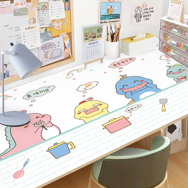 Dormitory desktop sticker waterproof self-adhesive scrubbable cartoon decorative cabinetry desk wardrobe sub furniture renovation sticker