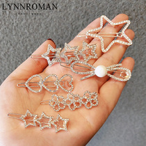 Hairclip female Korean rhinestone side clip cute girl bangs buckle hair card headpiece back head clip clip