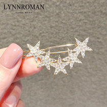 Girl ins hairclip rhinestone side clip frog buckle hairpin Korean simple rhinestone temperament bangs clip Star clip