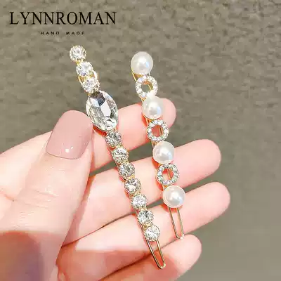 Korean hairclip simple style imitation Crystal clip bangs side clip limp temperament girl hairclip hairclip frog buckle