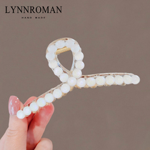 LYNNROMAN2022 new pint starry bead hairpin rear brain spoon minimalist disc hair grab clip caught with shark clip