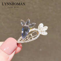 Clip headdress Korean temperament girl imitation Crystal hairclip carrot clip frog buckle bangeshar clip Net Red