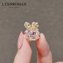 Cute rabbit hairclip grab clip small imitation Crystal bangsea clip top clip hair hairclip girl headdress