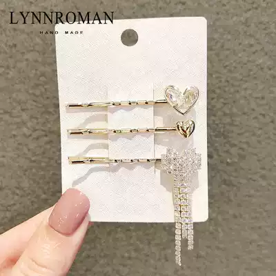 Korean temperament girl love hairclip Net red clip bangs clip side clip hairclip side broken hairclip