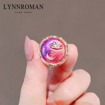 LYNNROMAN DESIGNER DREAM PLANET Chest Needle Woman 2022 collar Needle without injury The magnetic buckle anti-light