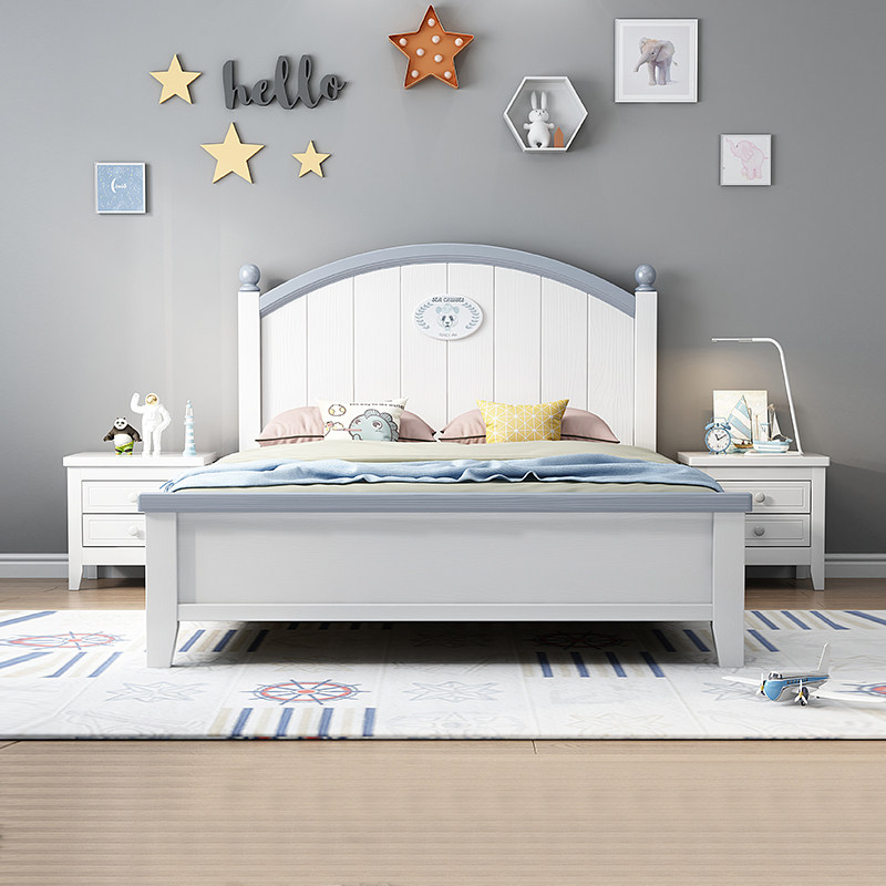 Dream Years Hua Children Solid Wood Bed 1 2m Mediterranean Solid Wood Bed Boy Girl Child Fun Bed Suite Furniture Combination