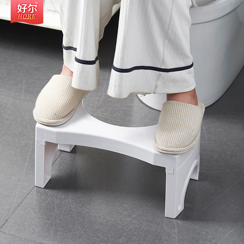 Good Toilet Stool Stool Fold Stack Thickened Home Footstool Accessible for pregnant women Assisted Plastic Pedalling Stool Children Foot Stomps Squat Pit