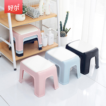 Small stool home thickened childrens cartoon bench modern Nordic cute low stool creative living room economic plastic stool