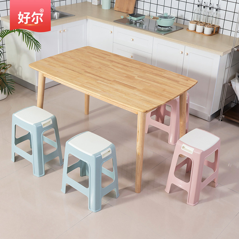 Plastic Stool Home Fashion Adult Living Room High Bench Thickening Nordic Denko Modern Minima Economy Type Rubber Stools