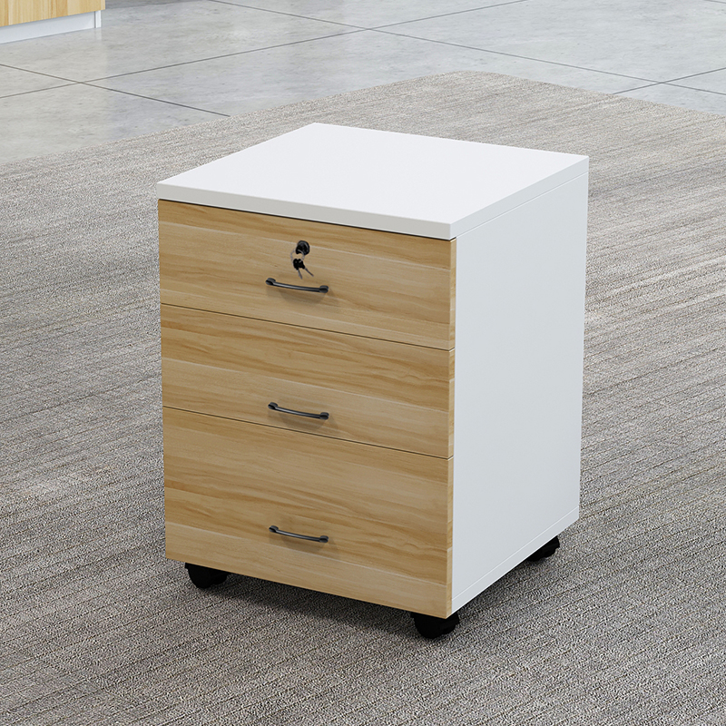 Office wooden file cabinet with lock office cabinet mobile locker short cabinet desk three drawer activity cabinet under the table