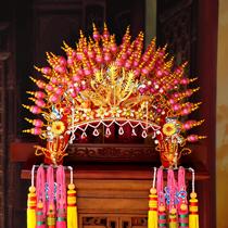 Taishan Grandma Phoenix Crown Black Mother Queen Mother Guanyin Hat God Buddha Statue Hat Five Phoenix Statue Hat Crown Headdress