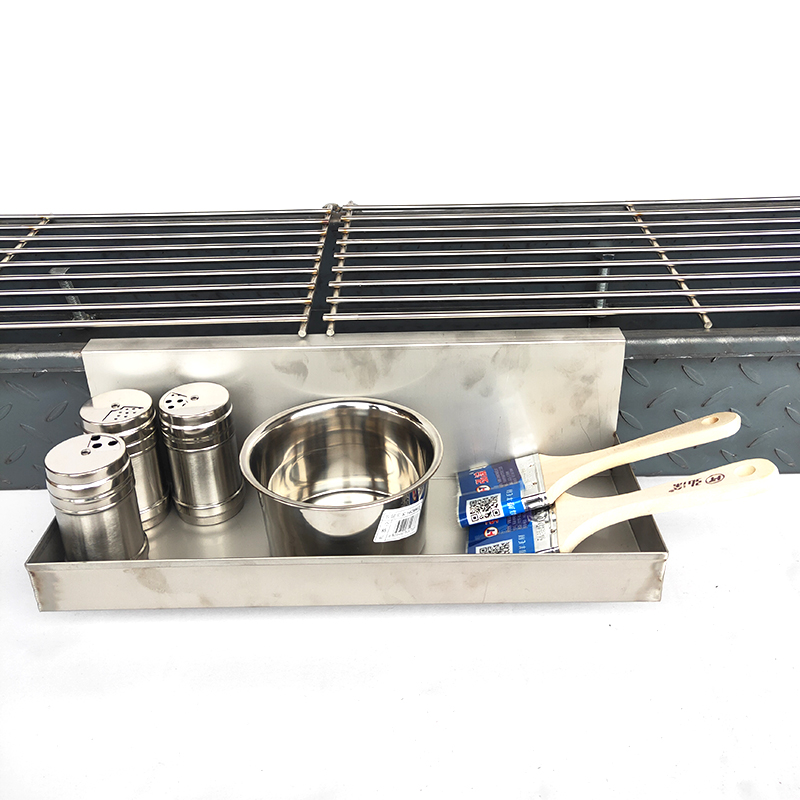 Commercial BBQ Seasoning Box Place Basket Barbecue Hanging Basket Storage Blue BBQ Barbecue Accessories Hanging Box