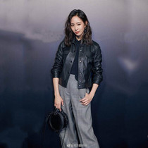 SANDRO QUEEN LEATHER Clothing Women 2021 Spring Autumn Season New Zhang Jun The Same Fashion Locomotive Jacket Short Jacket