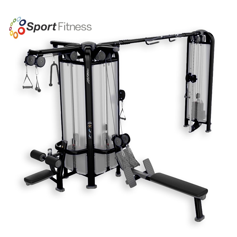 Lijian Multi-function comprehensive trainer Gantry frame Five-position gym commercial equipment Five-person station trainer