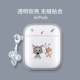 Airpods1/2 поколения [кошки и мыши слушают песни] Прозрачная защитная обложка+гарнитура подвесная украшение