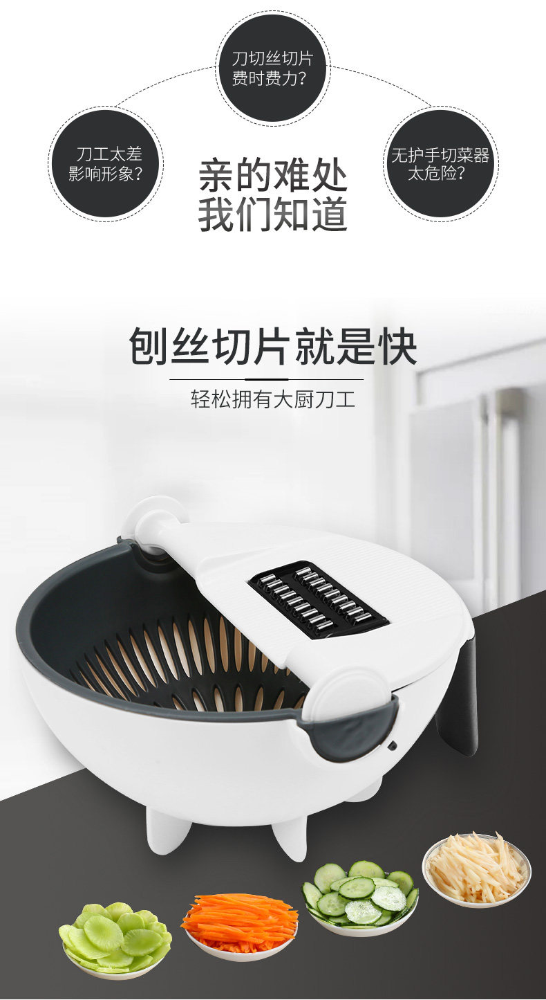 多功能7刀片刨丝神器 可沥水 图1