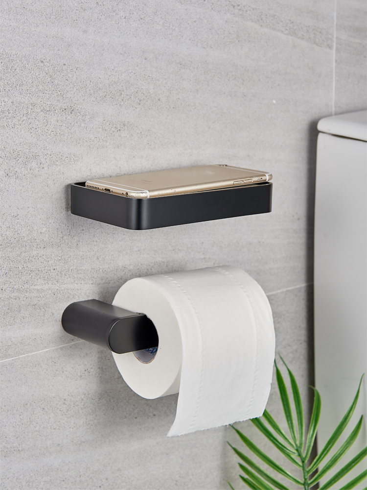 Odas tissue holder Powder room toilet paper roll toilet paper mobile phone shelf Double toilet bathroom toilet paper box shelf