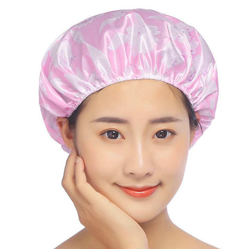 Bath Hat Lady Hair Film Special Waterproof Thickened Home South Korea Lady Headgear Adult With Bath Cap Bath Kitchen Body Wash-Taobao