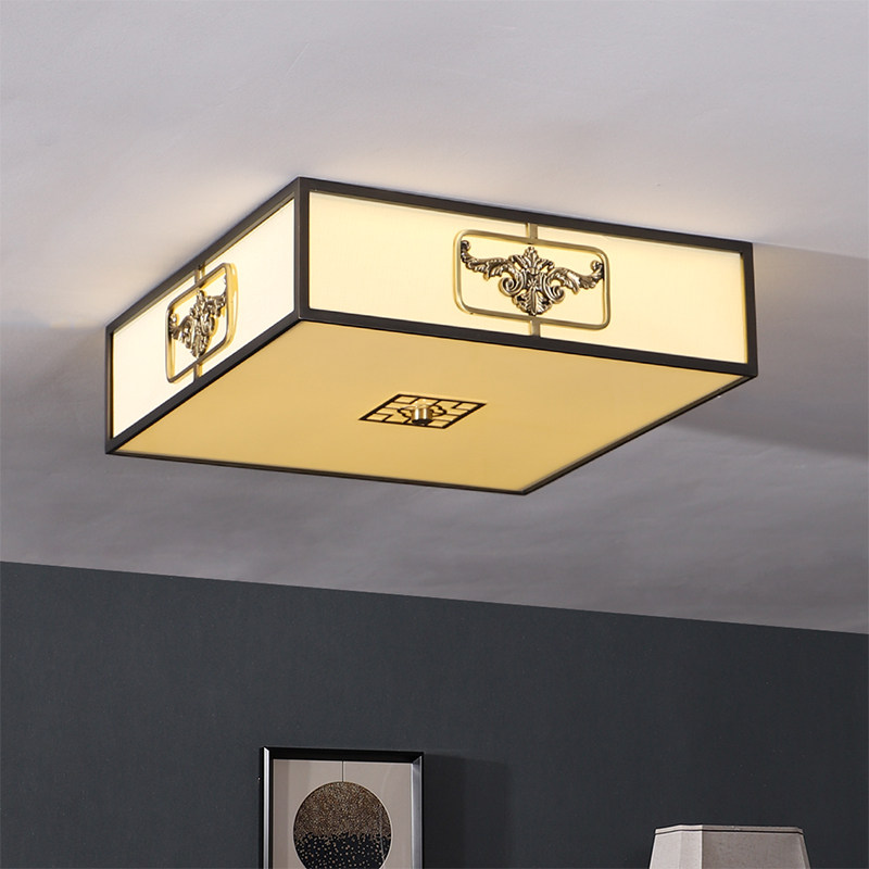 New Chinese style ceiling lamp all copper living room lamp plum blossom decoration bedroom lamp Chinese style pure copper natural color restaurant lamps