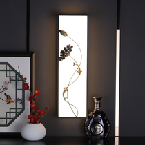 New Chinese Living Room Full Copper Wall Lamp Designer Zen restaurant Background wall lamp China Wind bedroom headboard wall lamp