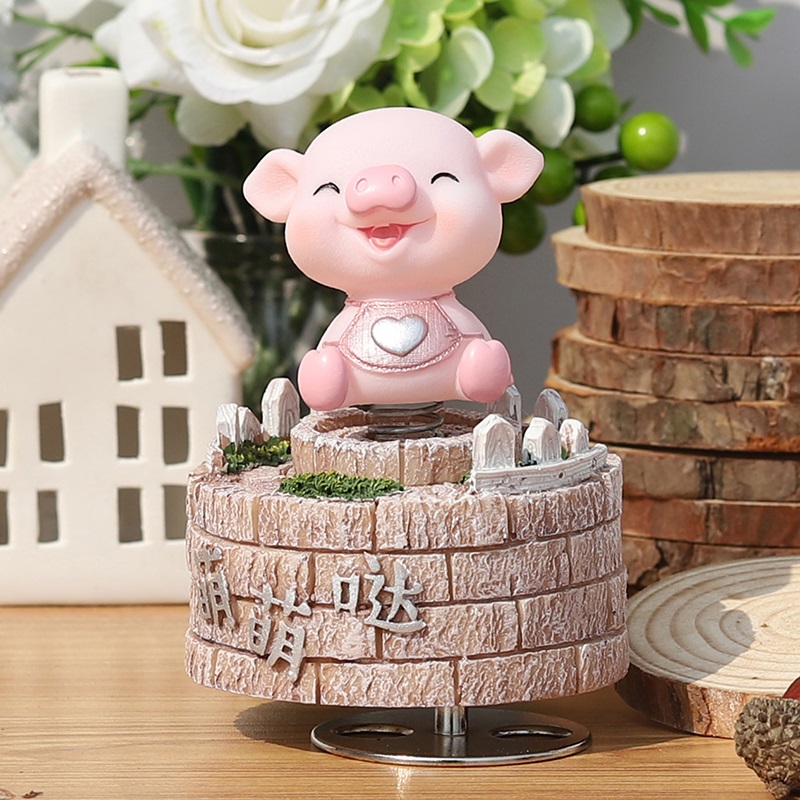 Small Pig Music Box Birthday Gift Little Girl Valentine's Day Send Girlfriend Girl's 8 Soundbox Practical Soundbox