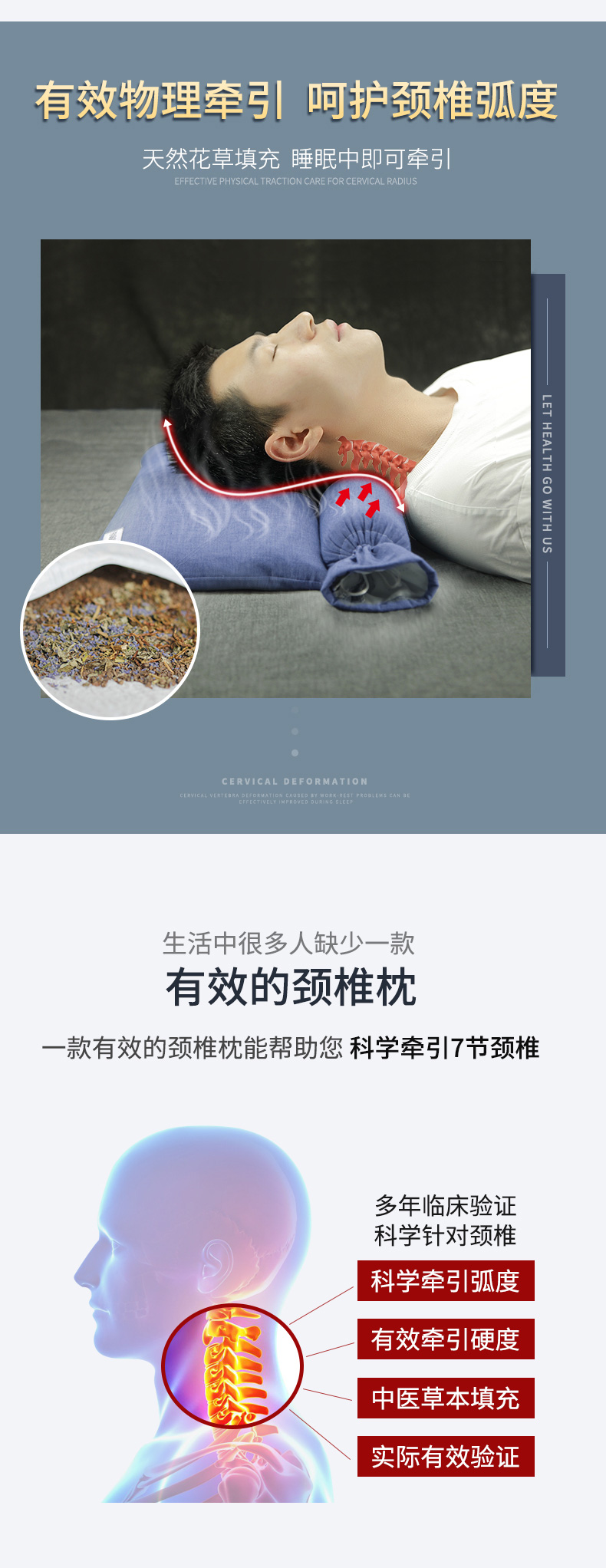 Jin Yuliang, gối cổ tử cung, sửa chữa cổ, thoái hóa đốt sống cổ, gối đặc biệt, kiều mạch, điều chỉnh căng - Gối gối tựa lưng