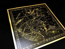 Monoceros Unicorn Little Canis Major Canis Columba Constellation Gold Leaf Poster Decorative Painting