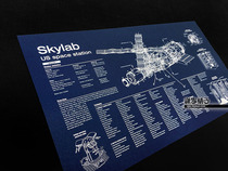 American NASA space and aerospace universe space station skylab sky laboratory wall chart poster decoration painting
