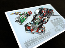 Duisenberg Dusenberg J 1931 vintage car structure wall chart poster decorative painting