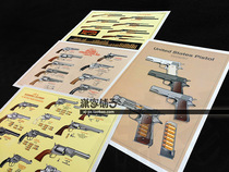 American pistol revolver lever burst rifle collection firearms atlas weapons poster decorative painting