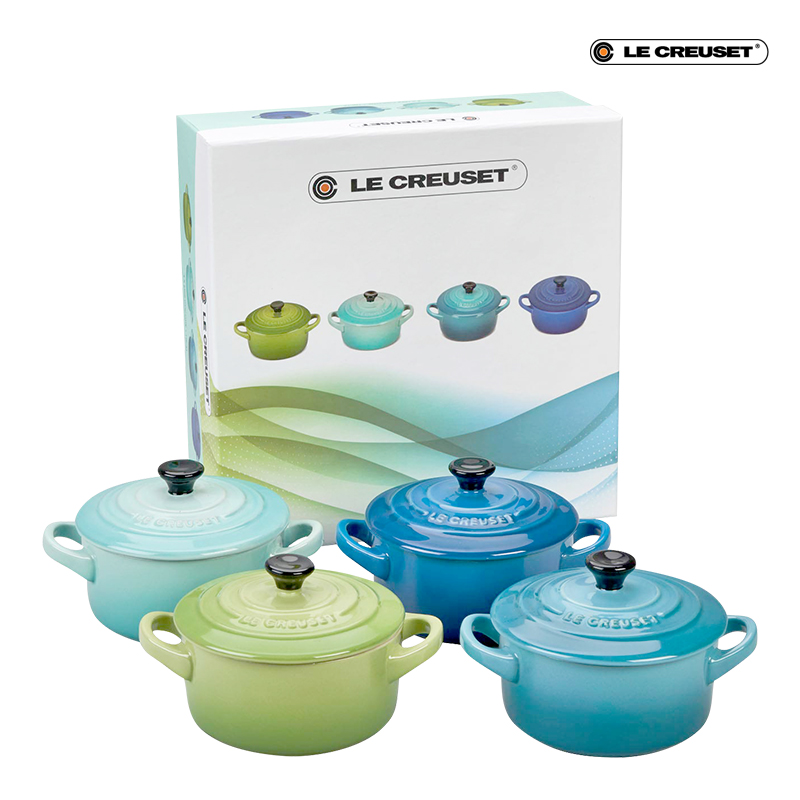 Le Creuset/cool turquoise color Germany import mini ceramic pot 4 is adjustable