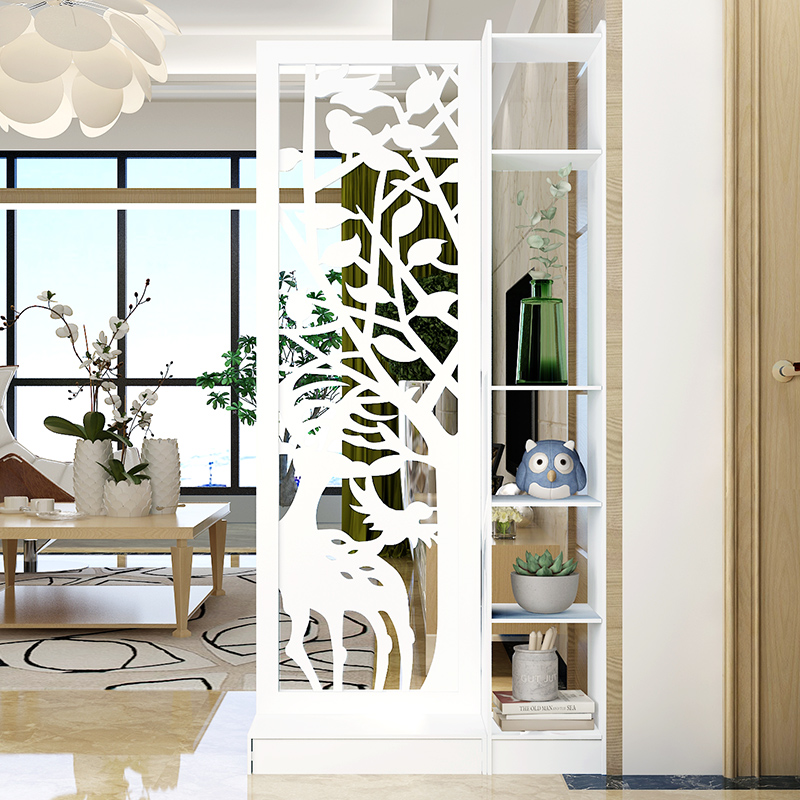 New Chinese-style screen partition living room bedroom hotel office simple modern screen mobile environmental protection porch side cabinet