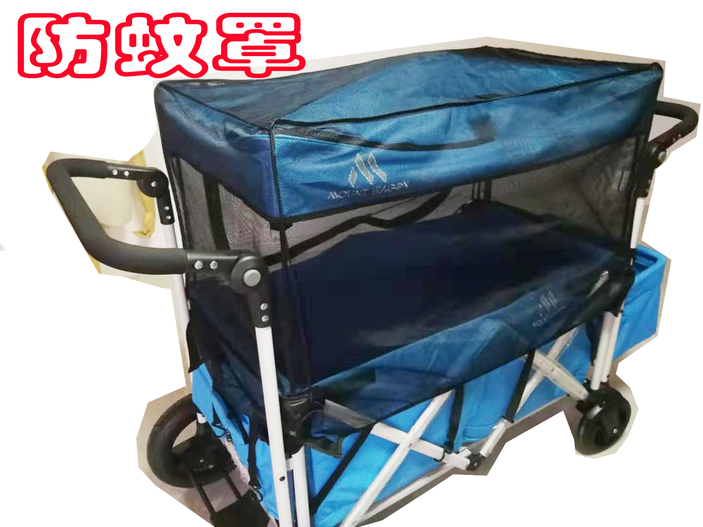 Mosquito-proof twin baby cart can sit down folding double twin cart artifact