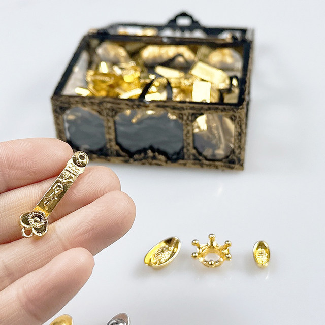 Dollhouse mini gold bar gold ingot mini scene ornaments retro scene accessories