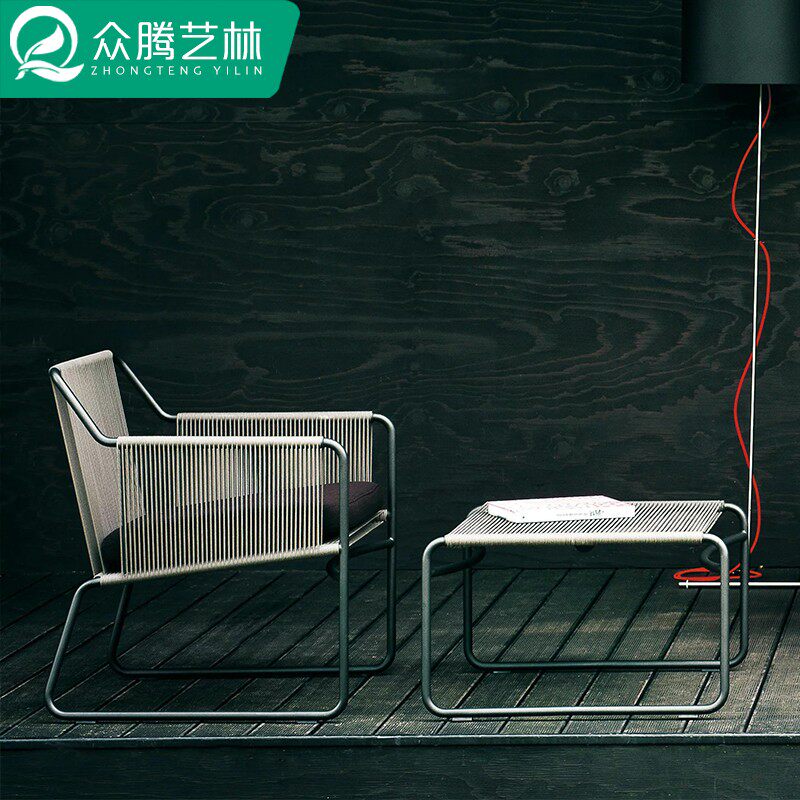 Balcony Rattan Chair Single Sofa Three Sets Creativity Woven Chairs Modern Villa Outdoor Floating Window Rattan choreography Leisure chair