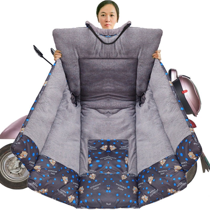 Electric vehicle windshield is thickened and velvet in winter to increase electric vehicle warm cover waterproof winter windproof cover - Taobao