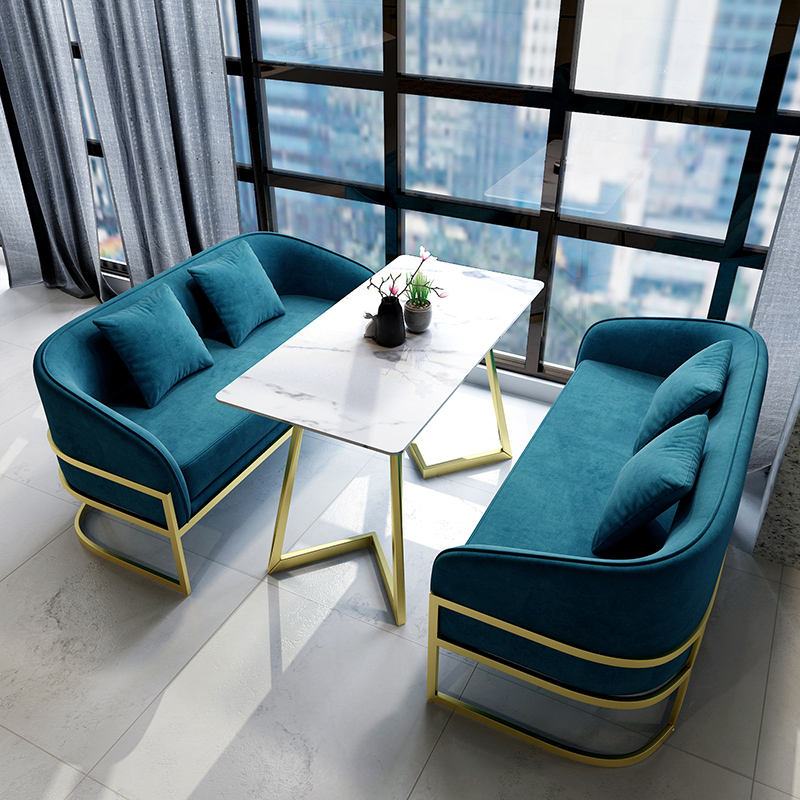 Milk Tea Shop Dessert Western Dining Café Sofa Table and chairs Combined minimalist Fair Guests Net Red Casual Double Cassette