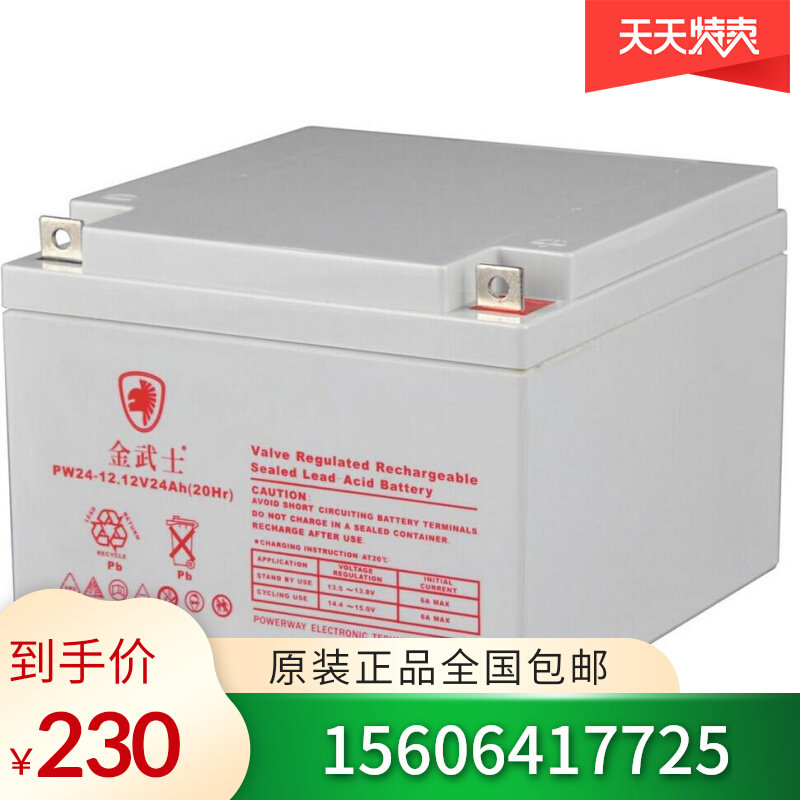 Golden Samurai battery PW12V24AH-YA DC screen UPS power supply fire main unit backup battery