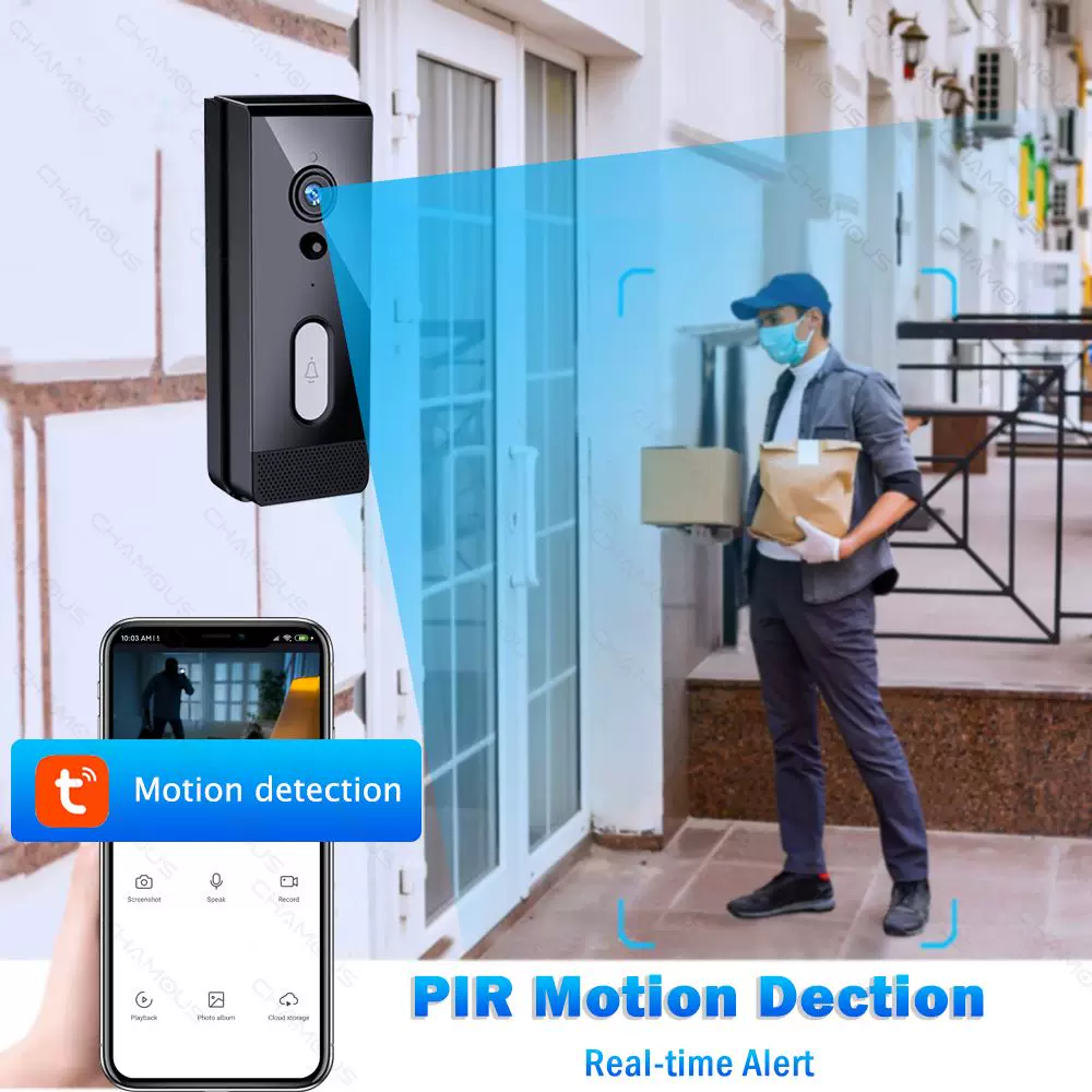 Wi‑Fi уличный дверной звонок Tuya Video DOORBELL WATERPROF IP65 В