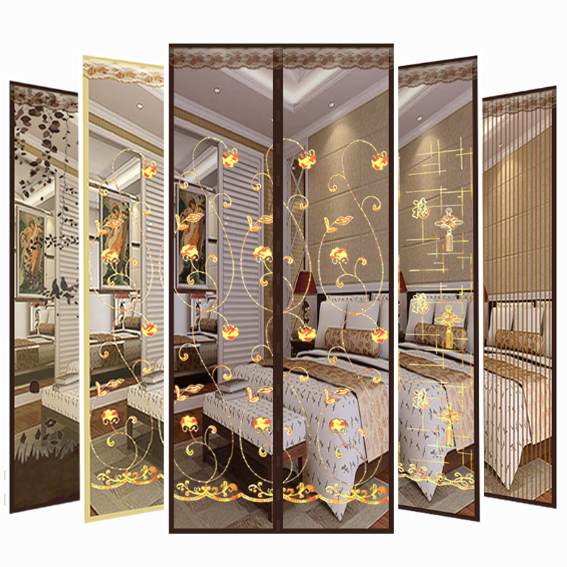Velcro door curtain anti-mosquito magnetic soft screen door summer bedroom household encrypted sand window sand door partition screen window screen net