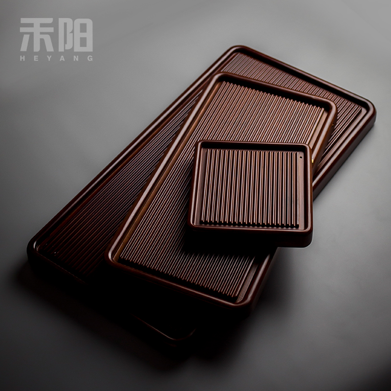 Send Yang heavy bamboo tea tray was kung fu tea saucer dish bamboo bamboo tea tray tea tea home simple imitation of bakelite