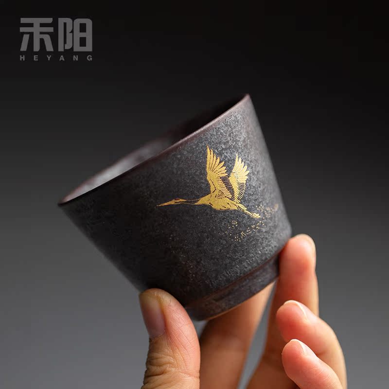 Send Yang ceramic up kung fu master cup single cup sample tea cup of tea cups, small tea cup set custom