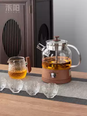 Heyang automatic glass cooking teapot large capacity kettle household steamed tea health pot Pu'er steam tea breiler