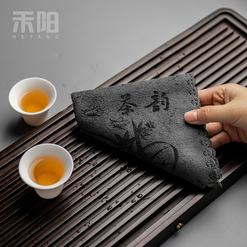 Send Yang thickening bibulous creative tea tea towels Chinese tea cloth pad cotton tea towel tea tea accessories with zero