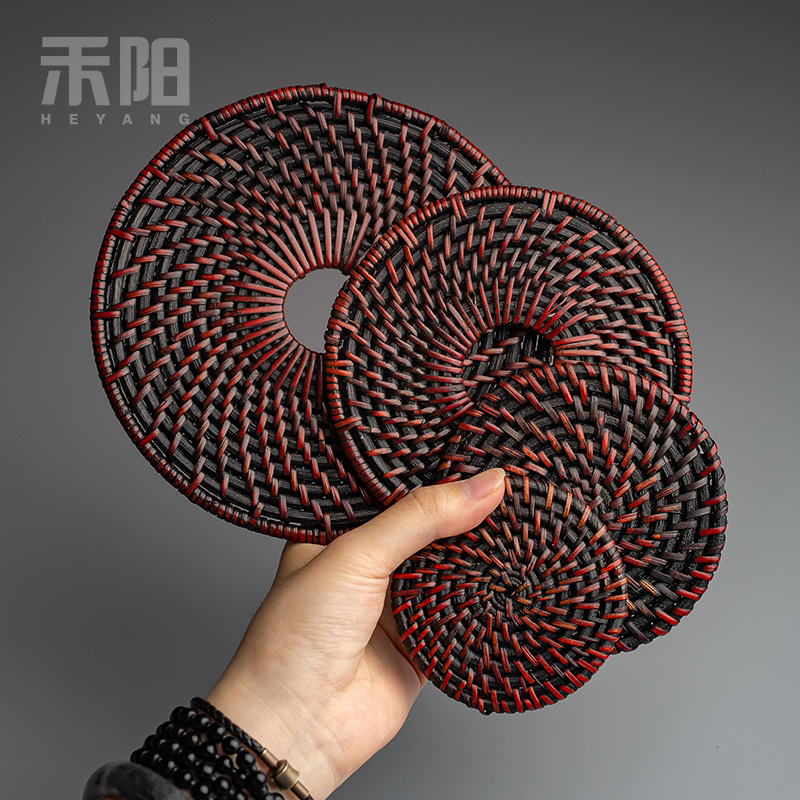 Send Yang old color restoring ancient ways the cane top service up the cup pad barnacles mat pot bearing insulation pad manual zen kung fu tea tea accessories