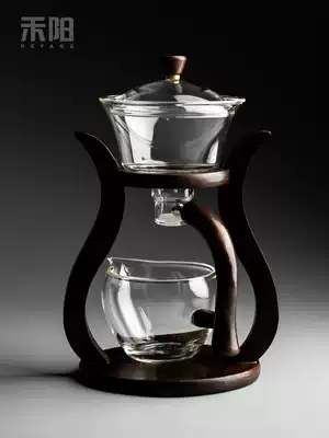 Heyang semi-automatic tea maker glass tea set set home gift tea bowl lazy Lantern Tea set teapot