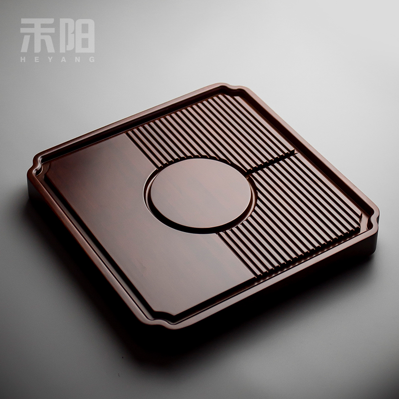 Send Yang heavy bamboo tea tray was kung fu tea saucer dish bamboo bamboo tea tray tea tea home simple imitation of bakelite