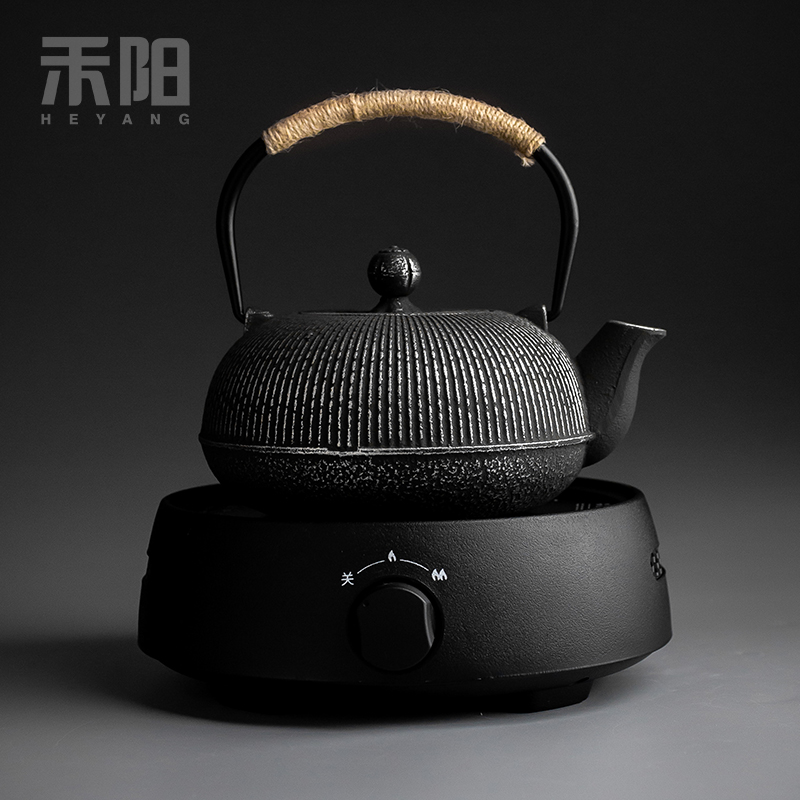 Heyang Japanese iron pot cast iron bubble teapot electric pottery stove boiling tea maker boiling water boiling tea kettle household tea ceremony set