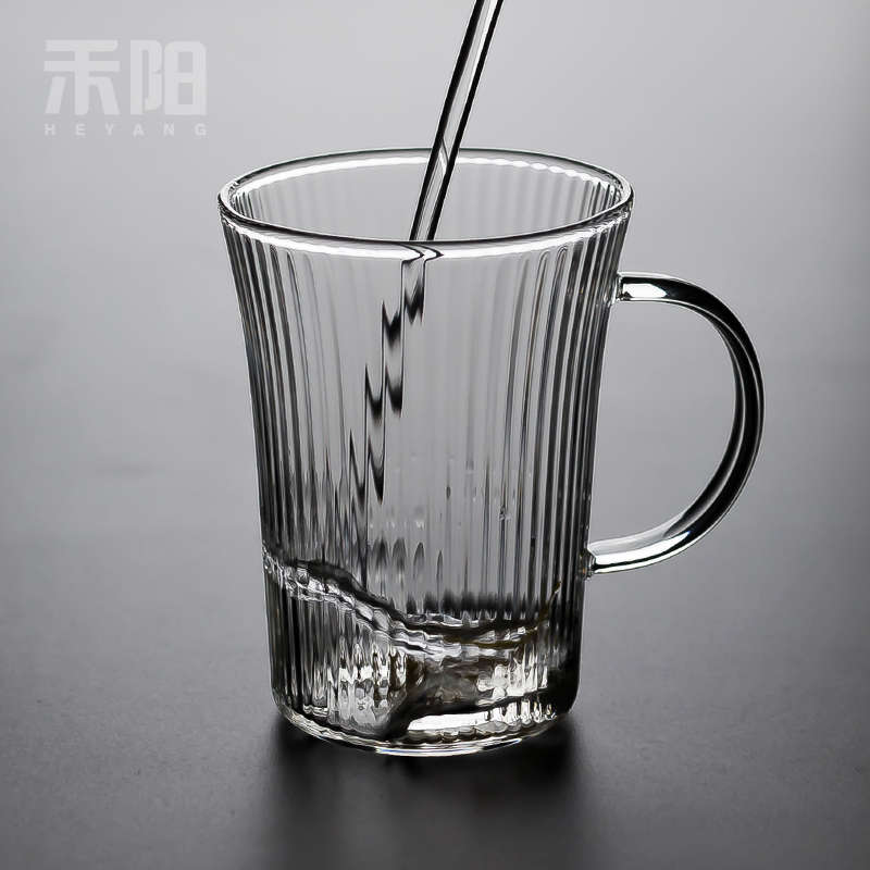 Send Yang refractory glass cup of green tea cup office cup with the tea cup of household water cup individual cup