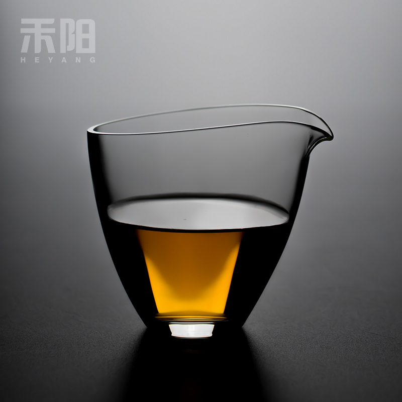 Send Yang fair Japanese checking glass cup and cup tea is tea sea household heat points kung fu tea set transparent contracted